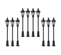 LOVIVER 10x 1:75 Scale Model Lamp Post Model Train LED Lights Oo Gauge Railway Lamppost Model Street Light for Train Railways Layout