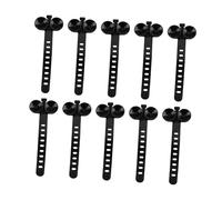 LOVIVER 10x Aquarium Suction Cup Cable Ties, Fish Tank Binding Tools, Easy to Install, Multipurpose for Shrimp Nests Decorations, Black