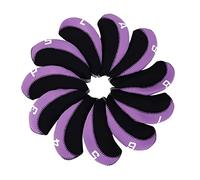 LOVIVER 11pcs Neoprene Golf Irons Head Covers Protection Guard, Golf Club Head Cover Scratch 4-9,P,S,A,L with Number Tag Golf Accessories,