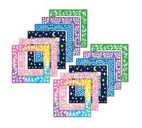 LOVIVER 12 Pieces Rhinestone Craft Protection Sheet with Decorative Border Dustdust-Blocking PVC Rhinestone Craft Cover Sheet Wipe-Friendly for DIY Crafting