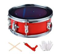 LOVIVER 13inch Snare Drum Music Drums Lightweight with Shoulder Strap Musical Instruments Double Tone Drum for Boys Girls Beginners, red