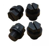 LOVIVER 2 X Threaded Pool Return Plugs, Drain Caps, Pool Plug Plugs, 1/4 Inch Drain Cover Winter Plug, Threaded Pool Plugs F, Black, 3 Pcs