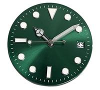 LOVIVER 28.5mm Watch Dial Watch Face for NH36/NH35 Movement Accessories Maintenance Modern Portable Lightweight Parts Green Luminous, Green