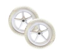 LOVIVER 2Pcs Balance Replacement Bike Wheels Kids Cycling Support Wheels Solid Airless Tires Prevent Puncture Spare Parts Replaces, White