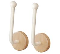 LOVIVER 2Pcs Boxing Glove Wall Hooks Wall Mount Storage Rack Sturdy Easy Installation for Home Gym Durability Multipurpose Universal, Wood