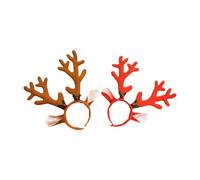 LOVIVER 2Pcs Reindeer Antlers Headband Headpiece Xmas Headband for Party Halloween Beach