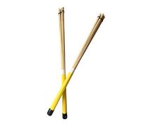 LOVIVER 2x Bamboo Drumsticks 15.94 inch Length Quiet Dowel Drum Sticks Create Light Sound for Rock Band Small Venue Folk Music Lover, Yellow
