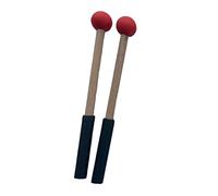 LOVIVER 2x Classic Silicone Drumsticks Handpan Drums Mallet with Wooden Handle for Xylophone Professional and Beginners Instrument Kit, Red
