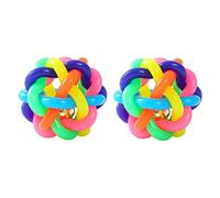 LOVIVER 2x Nobbly Wobbly Rubber Balls Cats Wiggle Toy Toy Puppy Interactive Dog Toys for Indoor Outdoor, Training, ing, Cats, Kitten, 5.5cm