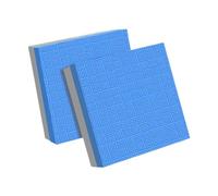 LOVIVER 2x Weight Lifting Drop Pads Silence Mats Portable Accessories Floor Protection Deadlift Weight Cushion for Beginner Men Women, Blue Gray 50x50x4cm