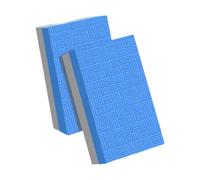 LOVIVER 2x Weight Lifting Drop Pads Silence Mats Portable Accessories Floor Protection Deadlift Weight Cushion for Beginner Men Women, Blue Gray 50x30x4cm