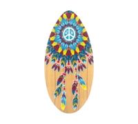 LOVIVER 30" Skimboard with High Gloss Coat Wood Skim Body Board, Lightweight Poplar Wooden Bodyboard, Surf Boards Shallow Water, Beach Sand Board Small Surfboard for Beginners Teens Children Universal