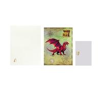 LOVIVER 3D Greeting Card Dragon Birthday Card Versatile Housewarming Gift with Envelop and Note Tag Grandfather Women Men Dad