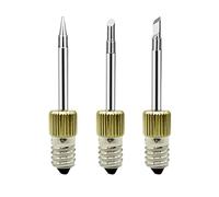 LOVIVER 3x Electric Soldering Iron Tips E10 Replaceable Threaded Accessories Steel Cordless Components Tool solder for Welding Outdoor