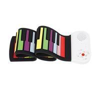 LOVIVER 49 Key Roll up Piano Roll up Keyboard Piano Foldable USB Input Early Education Electric Piano Keyboard for Classroom Teaching