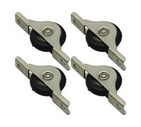LOVIVER 4Pcs Push Pull Window Pulley Door Rollers Spare Parts Hardware Replacement Bathroom Silent Kitchen Wear Resistant Fittings, Medium Black