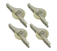 LOVIVER 4Pcs Push Pull Window Pulley Door Rollers Spare Parts Hardware Replacement Bathroom Silent Kitchen Wear Resistant Fittings, Small White