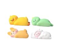 LOVIVER 4x Mini Resin Animal Figurines Animals Sculpture, Cartoon Duck Dog Sheep Dragon Ornament for TV, Shelf, Home