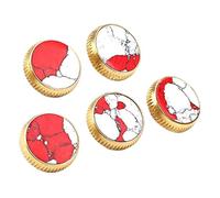 LOVIVER 5 Pieces Saxophone Key Button, Trumpet Valve Buttons Musical Instruments Accessory Replace Trumpet Finger Buttons Shell