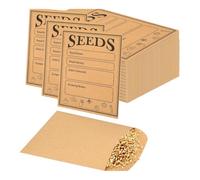 LOVIVER 50 Pieces Seed Packets Seed Storage Envelopes for Saving Collection Vegetable Plants Garden Seeds, Without Binder