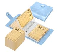 LOVIVER 50 Pieces Seed Packets, Seed Storage Envelopes, Reusable Self-Sealing Seed Packets, Self Sealing Organizers for Saving Collection Vegetable Plants Garden Flower Seeds, Storage Binder, Blue