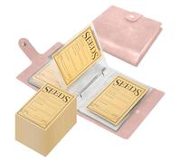 LOVIVER 50 Pieces Seed Packets, Seed Storage Envelopes, Reusable Self-Sealing Seed Packets, Self Sealing Organizers for Saving Collection Vegetable Plants Garden Flower Seeds, Storage Binder, Pink