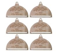 LOVIVER 6Pcs Christmas Macrame Ornament Christmas Ornament Wall Hanging Semi Circle Crafts Xmas Tree Decor for Holiday Seasonal Decor, Branches