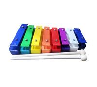 LOVIVER 8 Note Glockenspiel for Children Musical Xylophone Learning with Mallets Percussion Instrument for Preschool Children Toddler