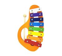 LOVIVER 8 Note Xylophone Rainbow Wood Glockenspiel with Mallet Preschool Learning Kids Wood Xylophone Music Instrument for Girls Boys, Orange