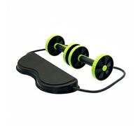 LOVIVER Abdominal Exercise Wheel Core Roller Double Wheel Fitness Equipment Home Gym EVA Knee Pad Quiet Glide Enhanced Balance suitable training warm-ups home workouts, Green, Fluorescent Green