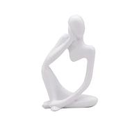 LOVIVER Abstract Thinker Sculpture Creative Resin Figurine Characters Thinking People Crafts Ornaments Sandstone Statues Home Decor Birthday Gifts Collections, White Left, 13x8cm