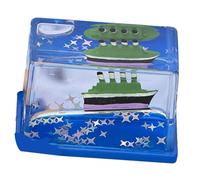 LOVIVER Acrylic Fluid Liquid Decor Fluid Liquid Toy Creative Gift Delicate Ornament, Table Decoration for Home Bedroom Bookshelf, Cruise Ship