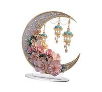 LOVIVER Acrylic Ramadan Decoration 2D Flat,Decorative Home Decor Aesthetic Moon Eid Mubarak Table Decor for Cabinet Holiday Festival, Style A