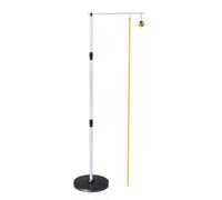 LOVIVER Adjustable Jump with Vertical, Adjustable Height 0.25-2.45m, Youth Model With Yellow Leather Tape Measure