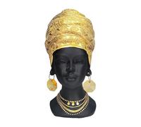 LOVIVER African Woman Statue Resin Figurine Modern Collection Delicate Creative Sculpture Tabletop Ornament for Bookshelf, Office
