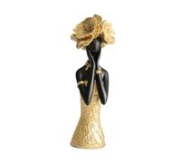 LOVIVER African Women Statue Resin Figurine Gift Artwork Decorative Modern Tabletop Decor Sculpture for Office Bookshelf Living Room, Style A