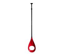 LOVIVER Aluminum Alloy Paddle Adjustable Paddleboard Paddle Water Paddle Oar With Teardrop Blade And T Handle For Fluid Water Entry Suitable for paddles sunset cruises weekend outdoor fun, Red