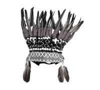 LOVIVER American Chief Indian Native Hat Feather Headdress Headband for Party Dance Show