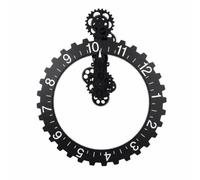LOVIVER Antique- Clock | Large Arabic Numerals, Open Circular Center, Industrial Wall Clock, for Living Room