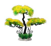 LOVIVER Aquarium Plants Artificial Tree Aquarium Scenery Sinking Hideaway Accessories Aquascape Tank Decor Micro Landscape Tree, Yellow