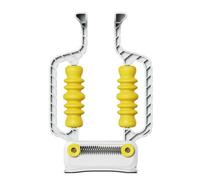 LOVIVER Arm Leg Massager Roller Tool with C Shaped Frame and Textured Cylinders Compact Handheld for On The Go Relief Rubber Suitable for Breaks Travel Home Care, White