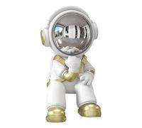 LOVIVER Astronaut Figurine Modern Statue Decorative Sculpture Desktop Ornament for Entrance Living Room Bookshelf Shelf Birthday Gift, White