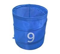 LOVIVER Backyard Golf Bucket, Oxford Cloth Foldable Storage Bucket for Lawn, Beginners, Camping, Family, Outdoor, Blue