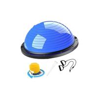 LOVIVER Balance Ball with Resistant Band Core Workout Non Slip Base 18'' Half Exercise Ball for Fitness Gymnastic Dance Pilates, Blue