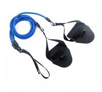 LOVIVER Band Swim Resistance Band Swim Training Cord Stroke Pull Band Exercise Band With Hand Paddles And Strap Support Adjustable TPE For Dry Land Practice Poolside Warm Ups, Blue