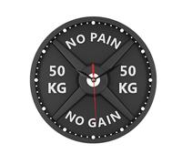 LOVIVER Barbell Wall Clock Watch Modern Unique 30cm Mute Decorative Ornament Decorative Clock for Home Gym Weight Lifting Decoration