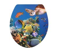 LOVIVER Bathroom Toilet Sticker Wall Decals Peel Stick Home Stick Decor 3D Underwater World Wall Stickers for Furniture Door Bedroom, Style A