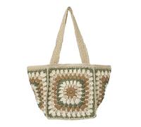 LOVIVER Beach Tote Summer Paper Yarn Boho Hobo Aesthetic Casual Handbag Vacation Seaside, Green