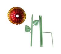 LOVIVER Bee Watering Station Butterfly Bath Bowl Flower Shaped Novelty Green Leaf Bird Feeder for Outdoor Bird Bath for Lawn Backyard