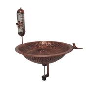 LOVIVER Bird Bath Bird Feeder Accessory Gifts Vintage Design Garden Yard Decoration Metal Ornament for Patio Garden Outdoors Outside